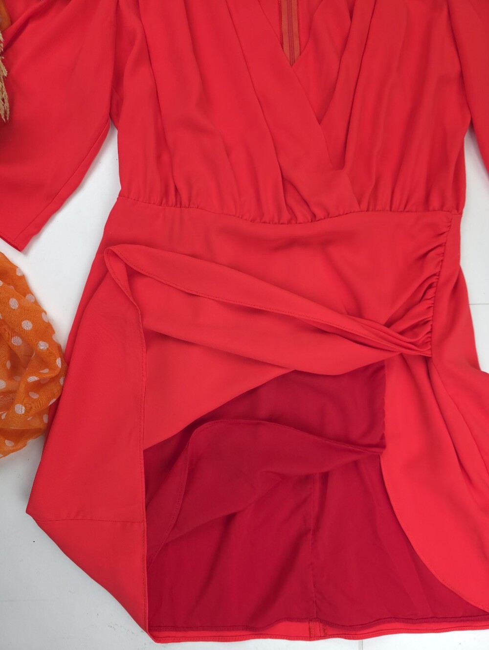 Amanda Uprichard Red Coral Dress Sz L - Picture 6 of 11